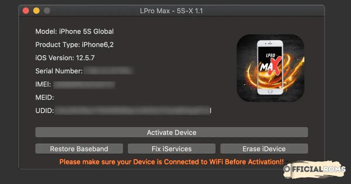 LPro Max - (iPhone X) iOS 16.x iCloud Hello Bypass Full Signal